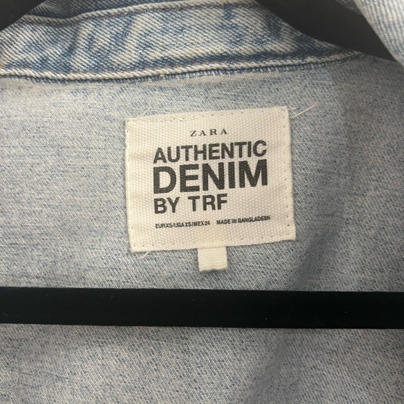 Zara TRF Crop Denim Jacket - Picture 3 of 3